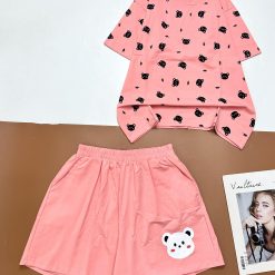 Đồ bộ quần đùi áo tay ngắn in hình nhiều chú gấu - DBO4653