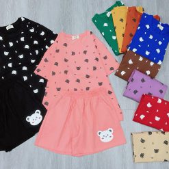 Đồ bộ quần đùi áo tay ngắn in hình nhiều chú gấu - DBO4653
