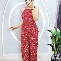 Đồ bộ quần dài áo yếm dây in nhiều hoạ tiết - DBO4659