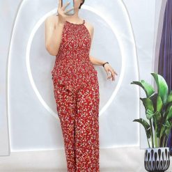 Đồ bộ quần dài áo yếm dây in nhiều hoạ tiết - DBO4659