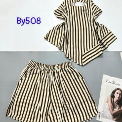 Đồ bộ quần đùi áo quần sọc 2 dây xéo dưới - DBO4667