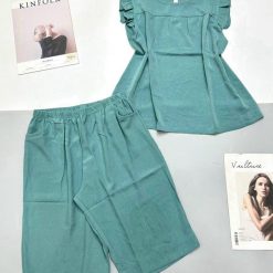 Đồ bộ quần 9 tấc áo sát nách bèo màu trơn có 2 size - DBO4668