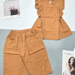 Đồ bộ quần 9 tấc áo sát nách bèo màu trơn có 2 size - DBO4668