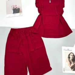 Đồ bộ quần 9 tấc áo sát nách bèo màu trơn có 2 size - DBO4668