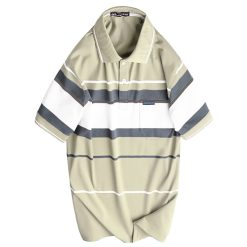 Áo Thun Sọc Nam Trung Niên Cổ Bẻ Có Túi Thun Cotton Cao Cấp (Có size 3x) - AS057