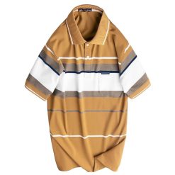 Áo Thun Sọc Nam Trung Niên Cổ Bẻ Có Túi Thun Cotton Cao Cấp (Có size 3x) - AS057