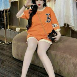 Đồ bộ quần đùi áo tay ngắn in chữ B - DBO4676