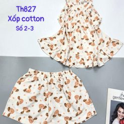 Đồ bộ quần đùi áo ba lỗ xốp cotton nhiều hoạ tiết - DBO4680