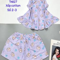 Đồ bộ quần đùi áo ba lỗ xốp cotton nhiều hoạ tiết - DBO4680