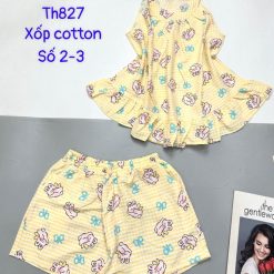 Đồ bộ quần đùi áo ba lỗ xốp cotton nhiều hoạ tiết - DBO4680