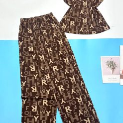 Đồ bộ mango mặc nhà quần dài áo hai dây in nhiều hoạ tiết - DBO4683