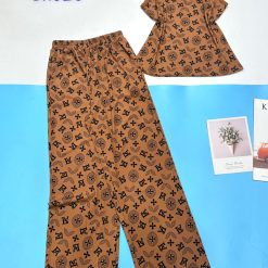 Đồ bộ mango mặc nhà quần dài áo hai dây in nhiều hoạ tiết - DBO4683