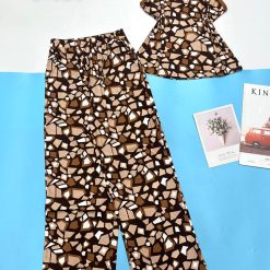 Đồ bộ mango mặc nhà quần dài áo hai dây in nhiều hoạ tiết - DBO4683