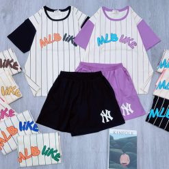 Đồ bộ quần đùi áo tay ngắn in chữ MLB LIKE - DBO4684