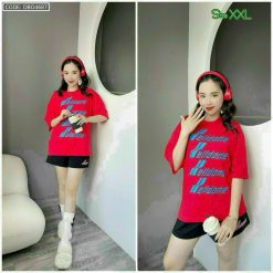 Đồ bộ quần đùi áo tay ngắn in chữ - DBO4687