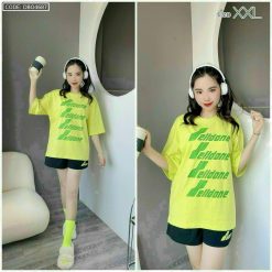 Đồ bộ quần đùi áo tay ngắn in chữ - DBO4687