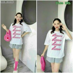 Đồ bộ quần đùi áo tay ngắn in chữ - DBO4687