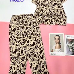 Đồ bộ mango pijama quần dài áo ngắn nhiều hoạ tiết - DBO4701