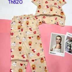 Đồ bộ mango pijama quần dài áo ngắn nhiều hoạ tiết - DBO4701