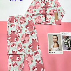 Đồ bộ mango mặc nhà quần dài áo tay dài in nhiều hoạ tiết - DBO4702