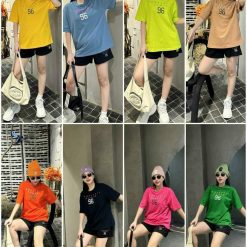 Đồ bộ quần đùi đen áo thun in chữ 96 - DBO4707