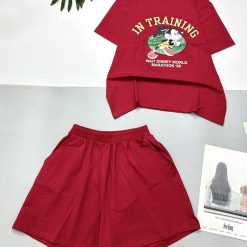 Đồ bộ quần đùi áo tay ngắn in chữ in training - DBO4711