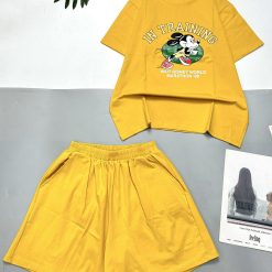 Đồ bộ quần đùi áo tay ngắn in chữ in training - DBO4711