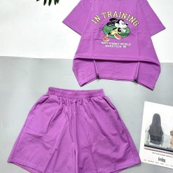 Đồ bộ quần đùi áo tay ngắn in chữ in training - DBO4711