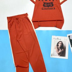 Đồ bộ quần dài bo thun áo tay ngắn in số 625 - DBO4716
