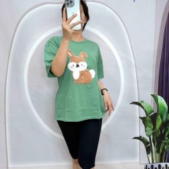 Đồ bộ quần lửng đen áo tay ngắn in hình con sóc - DBO4729