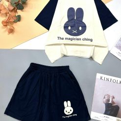 đồ bộ quần đùi áo hình thỏ - DBO4730