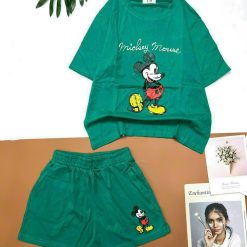 đồ bộ quần đùi áo tay ngắn in hình chuột - DBO4733