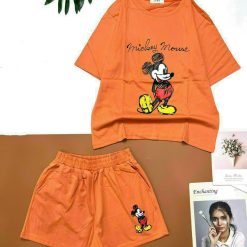 đồ bộ quần đùi áo tay ngắn in hình chuột - DBO4733