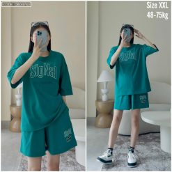 Đồ bộ quần đùi áo tay ngắn in chữ Singal - DBO4743