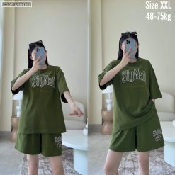 Đồ bộ quần đùi áo tay ngắn in chữ Singal - DBO4743