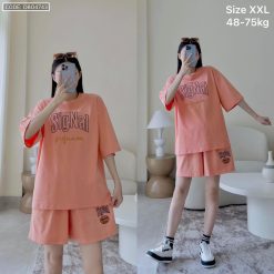 Đồ bộ quần đùi áo tay ngắn in chữ Singal - DBO4743