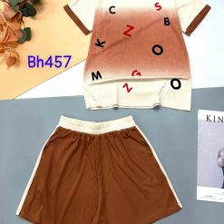 đồ bộ quần đùi áo tay ngắn loang in nhiều chữ - DBO4745