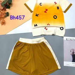 đồ bộ quần đùi áo tay ngắn loang in nhiều chữ - DBO4745