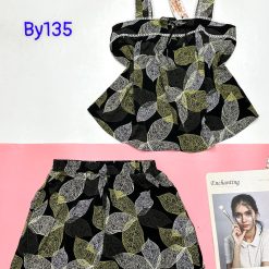 Đồ bộ mango siêu mát quần đùi áo hai bản nhiều hoạ tiết - DBO4746