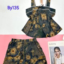 Đồ bộ mango siêu mát quần đùi áo hai bản nhiều hoạ tiết - DBO4746