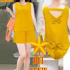 Đồ bộ quần đùi áo sát nách có nơ đằng sau lưng - DBO4757