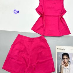 Đồ bộ quần đùi áo sát nách có nơ đằng sau lưng - DBO4757