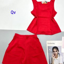 Đồ bộ quần đùi áo sát nách có nơ đằng sau lưng - DBO4757