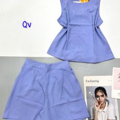 Đồ bộ quần đùi áo sát nách có nơ đằng sau lưng - DBO4757