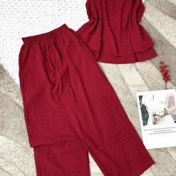 Đồ bộ quần dài áo hai dây đũi hạt trơn - DBO4765