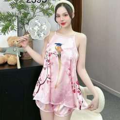 Đồ bộ quần đùi latin áo yếm in nhiều hoạ tiết đẹp - DBO4773