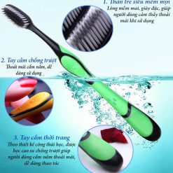 Combo 5 Bàn Chải Đánh Răng Than Tre Marongun - Bàn Chải Than Tre Lông Mềm 21cm - CB5BANCHAI