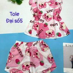 Đồ bộ vải tole số 5 quần đùi áo sát nách bèo - DBO4775