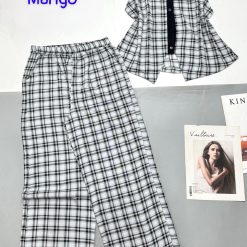 Đồ bộ mango quần dài áo sát nách in nhiều hoạ tiết - DBO4781