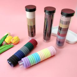 Combo 3 Dây Thun Cột Tóc Co Giãn Mềm Mại - Hộp 20 Dây Thun Buộc Tóc Trơn - Giao Ngẫu Nhiên Hộp 19.5cm - CBCOTTOC01